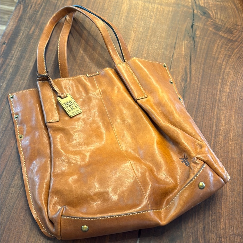 Frye Melissa Leather Tote Bag in Brown
